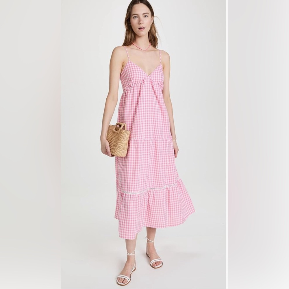 NWT Lost + Wander Pink Gingham Dress